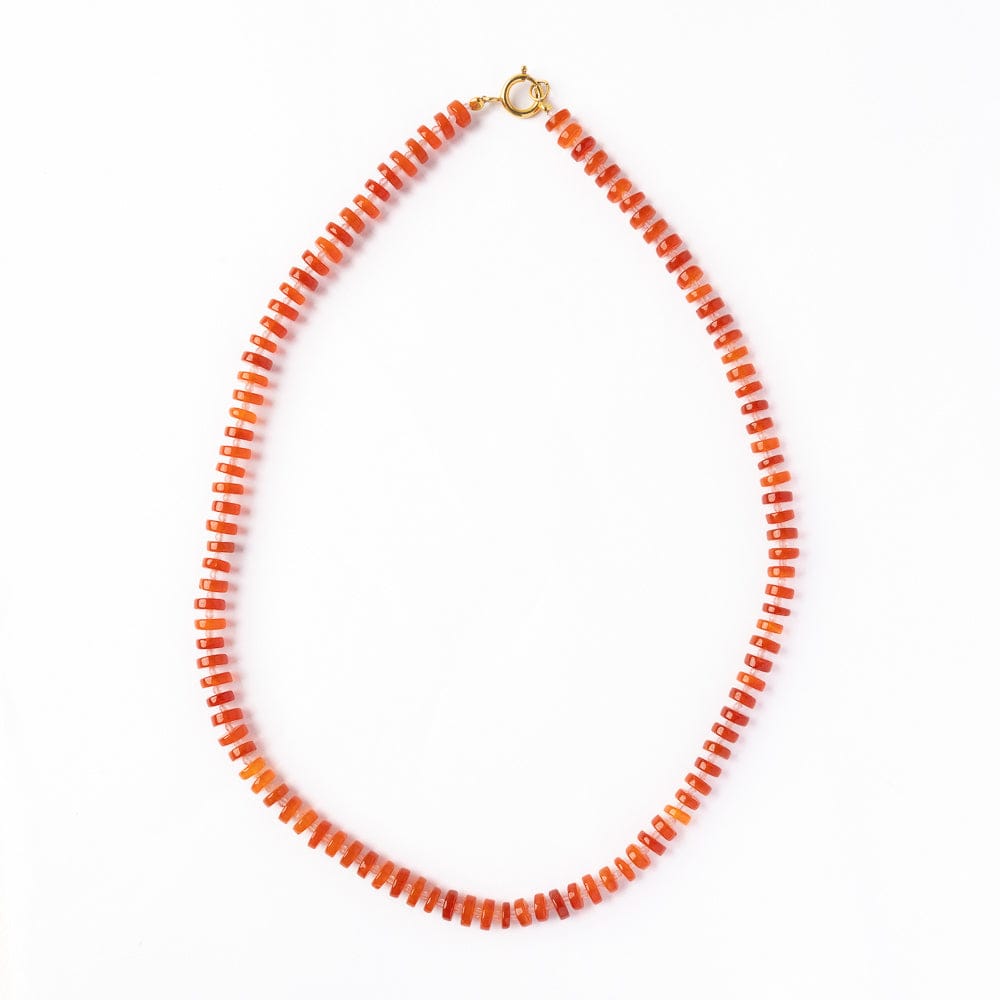 Vivianne Carnelian With Rose Quartz Necklace 18"