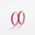 Holly Two-Color Woven Raffia Hoops Light Lavender and Poppy Wholesale
