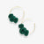Rita Raffia Poms Hoop Earrings Kelly Green Wholesale