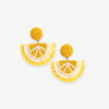 Josephine Lemon Raffia Drop Earrings Lemon Wholesale