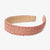 Caroline Two Color Woven Raffia Headband Peach Wholesale