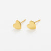 Alice Hearts Post Earrings Brass Wholesale