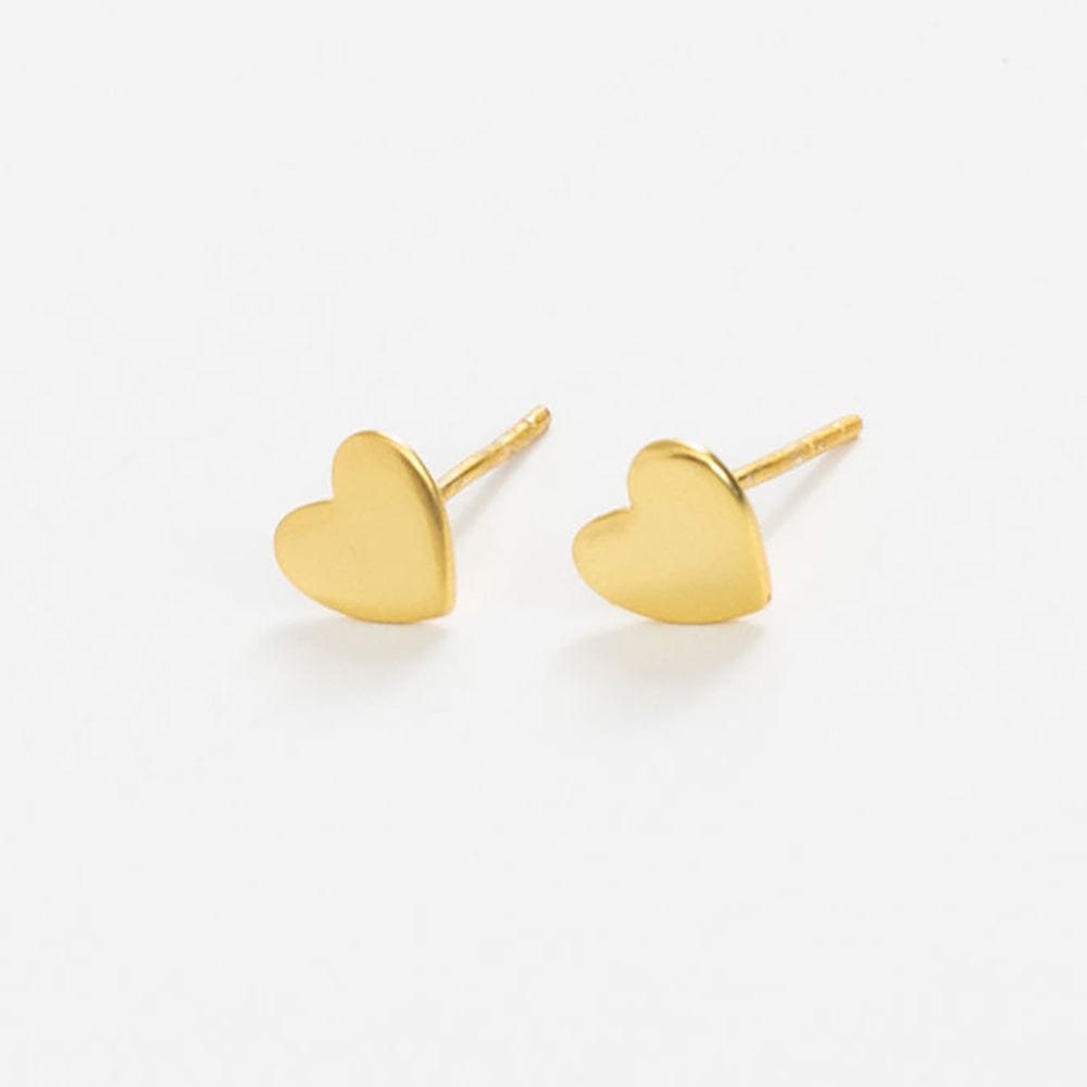 Alice Hearts Post Earrings Brass Wholesale
