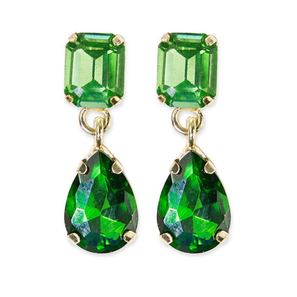 Allysa Solid Dangle Earrings Emerald Green Wholesale