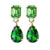 Allysa Solid Dangle Earrings Emerald Green Wholesale