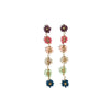 Amanda Multi Color Flower Beaded Dangle Earrings Port Wholesale