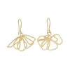 Amelia Open Flower Earrings Brass Wholesale