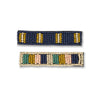 Anna Striped Beaded 2 Pack Hair Clip Navy Wholesale