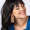 Skylar Rainbow Stripe Beaded Fringe Earrings Desert Wholesale