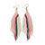 Josie Angled Stripe Beaded Fringe Earrings Blush Wholesale