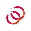 Cammy Color Block Small Hoop Wholesale - Hot Pink + Coral