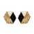 Casey Hexagon Post Beaded Earrings Black Wholesale