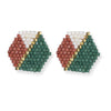 Casey Hexagon Post Beaded Earrings Desert Wholesale