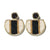 Naomi Vertical Striped Earrings Black and White Wholesale