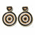 Stella Circular Striped Earrings Black and White Wholesale