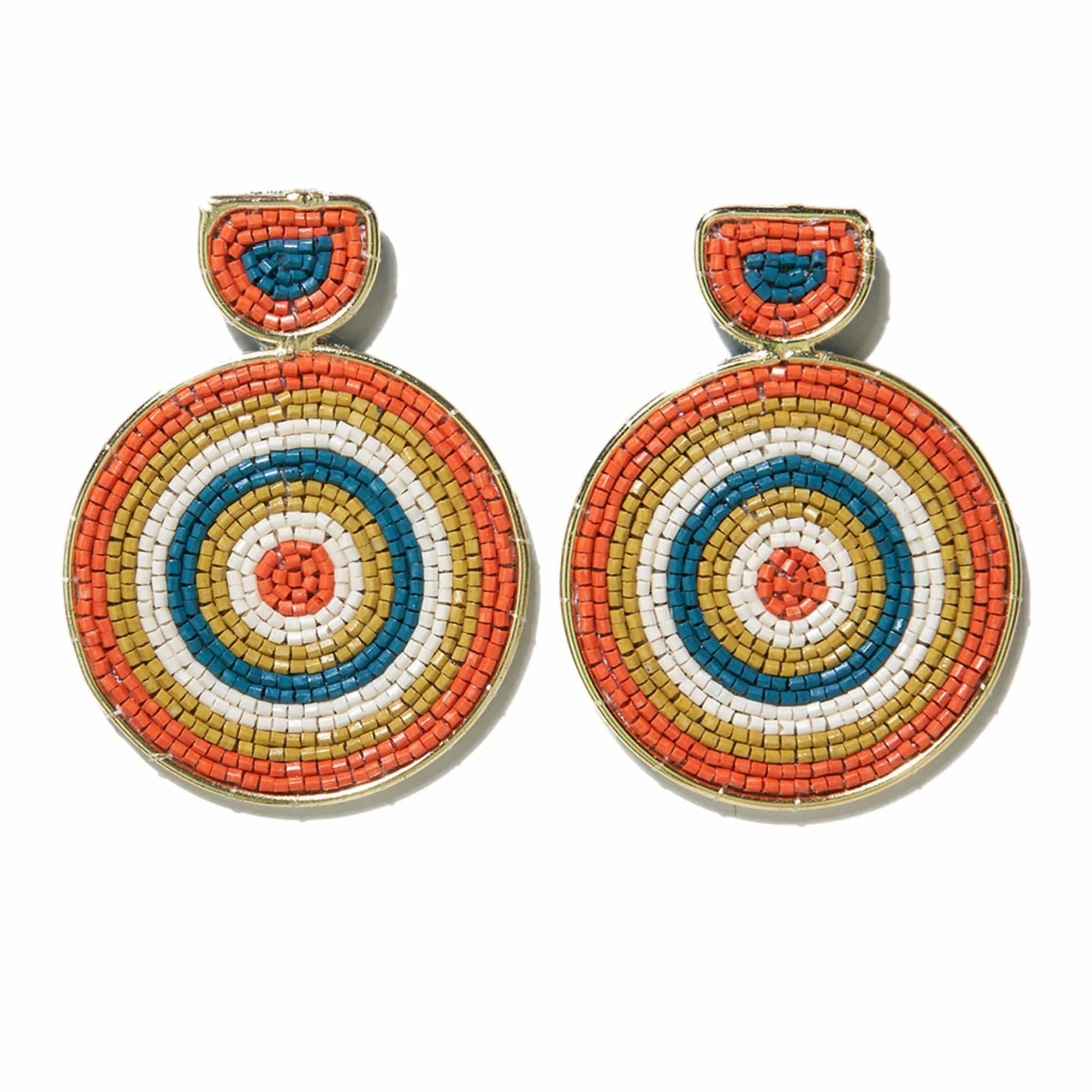 Stella Circular Striped Earrings Desert Wholesale