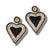 Rosie Heart Outline Earrings Black and White Wholesale