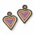 Rosie Heart Outline Earrings Purple Wholesale