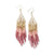 Claire Ombre Beaded Fringe Earrings Pink Wholesale