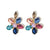Dahlia Multi Mixed Drop Earrings Rainbow Wholesale