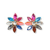 Dahlia Multi Mixed Post Earrings Rainbow Wholesale