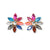 Dahlia Multi Mixed Post Earrings Rainbow Wholesale