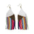 Elise Chevron Beaded Fringe Earrings White Rainbow Wholesale