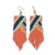 Fiona Angles Beaded Fringe Earrings Coral Wholesale