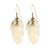 Flora Palm Leaf Earrings Brass Wholesale