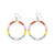 Fonda Gold Color Block Hoop Earrings Multicolor Wholesale