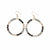 Fonda Gold Stripe Hoop Earrings Black Wholesale