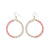 Fonda Half and Half Hoop Earrings Light Pink Wholesale