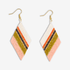 Frida Mixed Diagonal Stripes Beaded Earrings Jaipur Wholesale