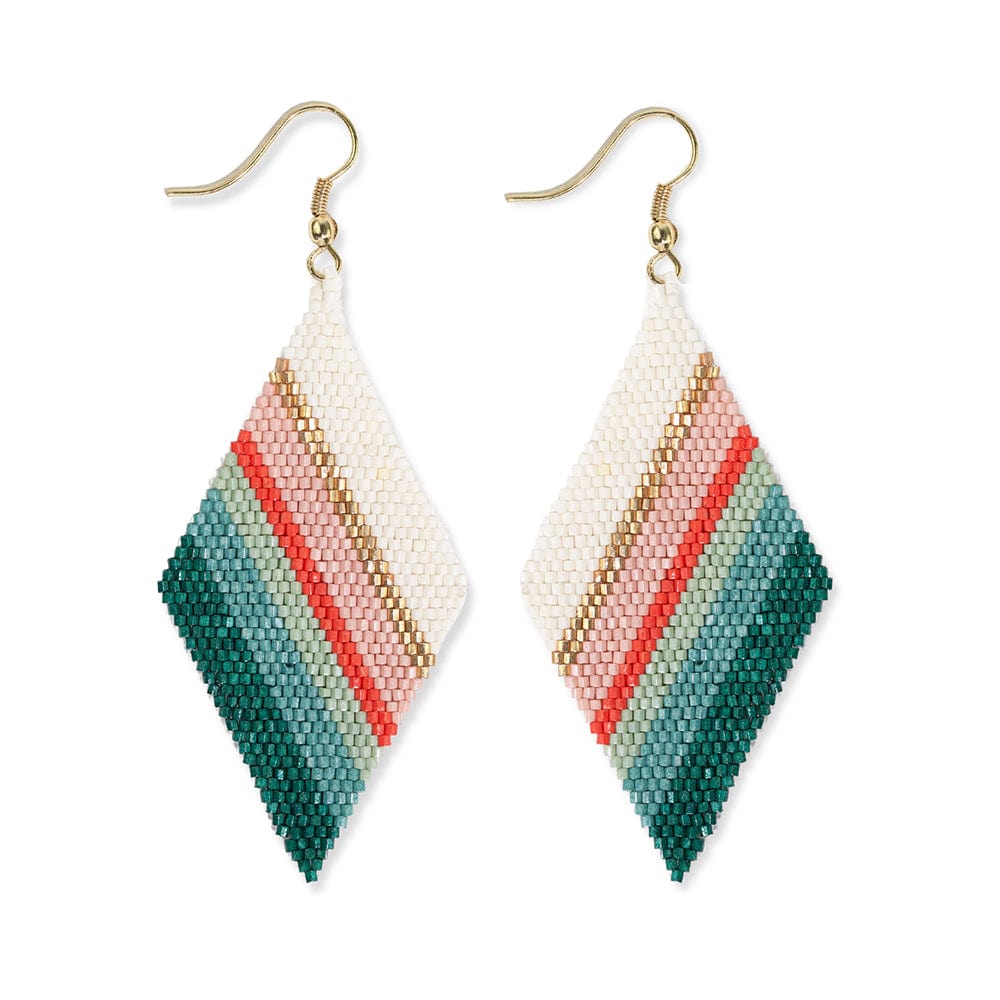 Frida Mixed Stripe Beaded Earrings Wholesale