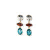 Georgia Mixed Dangle Earrings Amber and Turquoise Wholesale