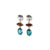 Georgia Mixed Dangle Earrings Amber and Turquoise Wholesale