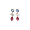 Georgia Mixed Dangle Earrings Blue and Pink Wholesale