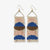 Gloria Half Circles Beaded Fringe Earrings Lapis Wholesale