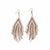 Haley Stacked Triangle Beaded Fringe Earrings Gold Wholesale