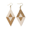 Frida Flipped Triangle Beaded Earrings Gold Wholesale