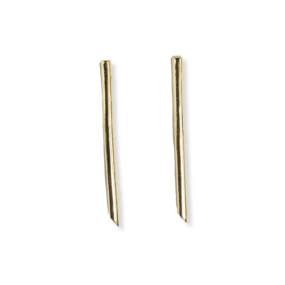 Gretchen Straight Bar Earrings Brass Wholesale