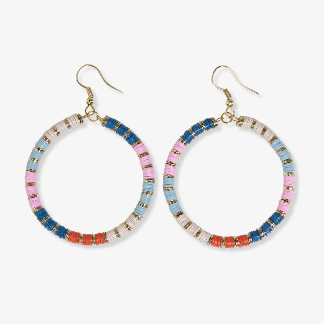 Fonda Gold Stripe Hoop Earrings Coastal Wholesale