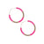 Hannah Two Color Block Hoop Earrings Hot Pink Wholesale