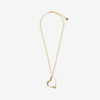 Hope Ribbon Open Heart Pendant Necklace Brass Wholesale