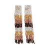 Ila Uniform Stripes Mixed Luxe Beads Fringe Earrings Mixed Metallic Wholesale