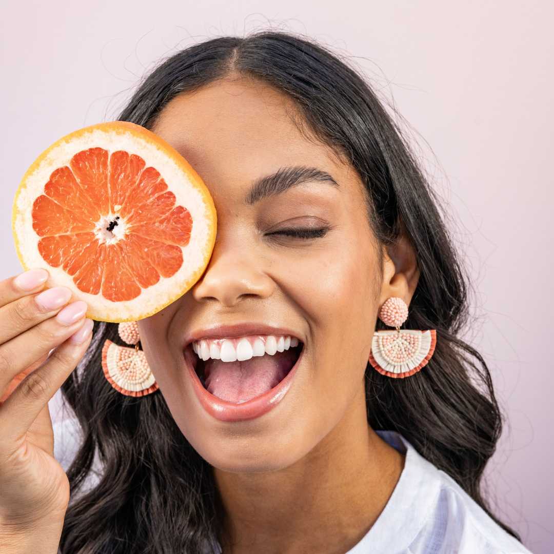 Josephine Grapefruit Raffia Drop Earrings Blush Wholesale