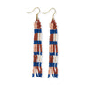 June Checks And Stripes Petite Beaded Fringe Earrings Sedona Wholesale