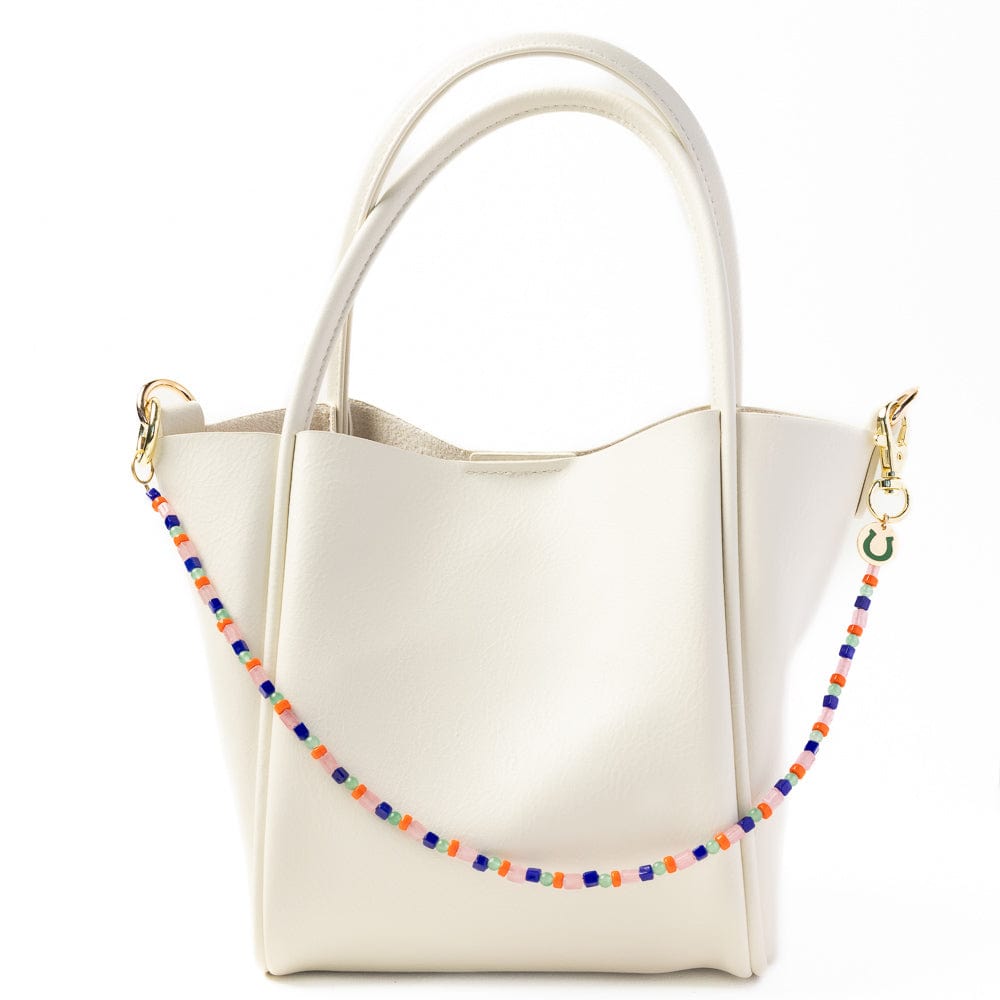 Kate Beaded Bag Charm with Brass Horseshoe Key Ring + Bag Charm