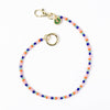 Kate Beaded Bag Charm with Brass Horseshoe Key Ring + Bag Charm