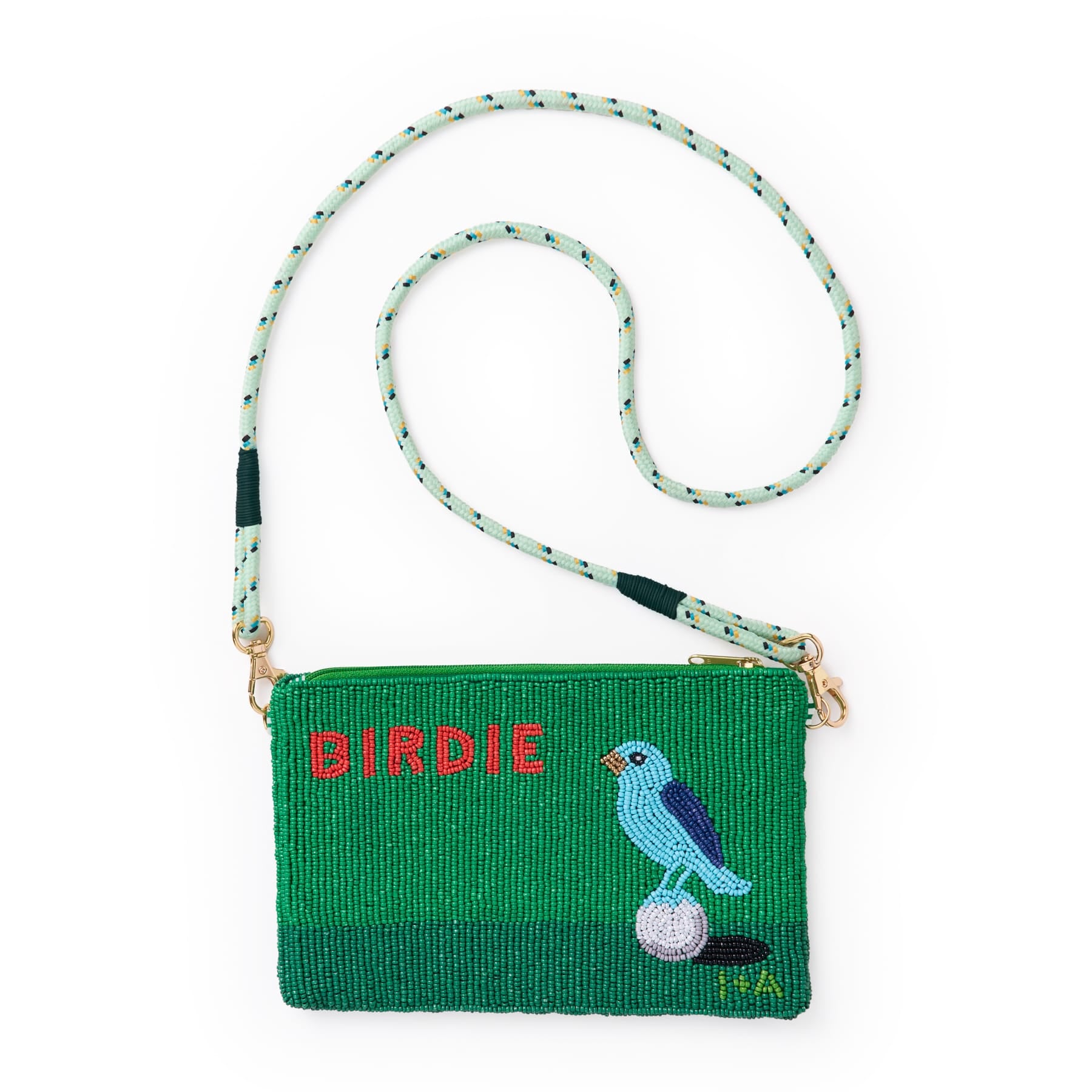 Leila Golf Seed Bead Clutch With Strap Wholesale